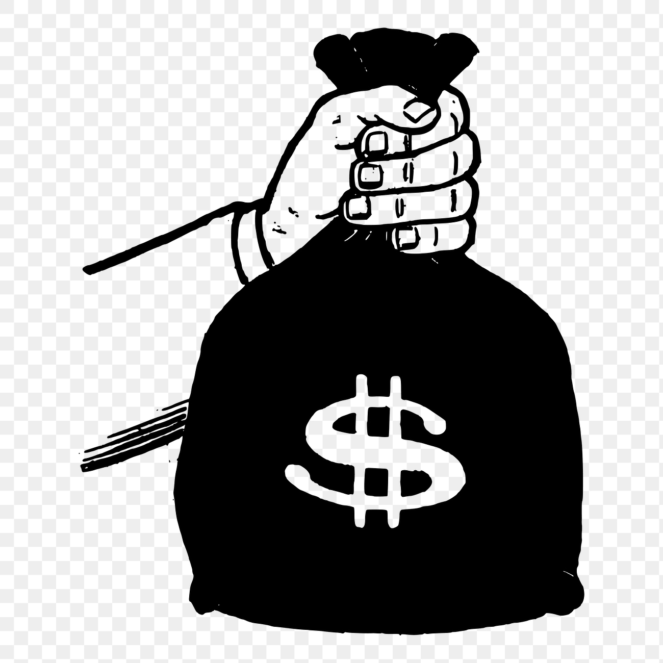 Money bag png sticker illustration